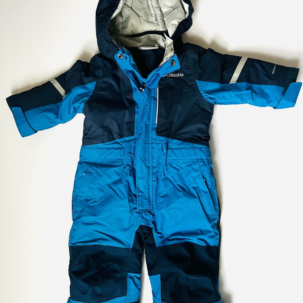 Columbia Blue Snowsuit for Baby Boys 12-18 Months | Navy and Light Blue